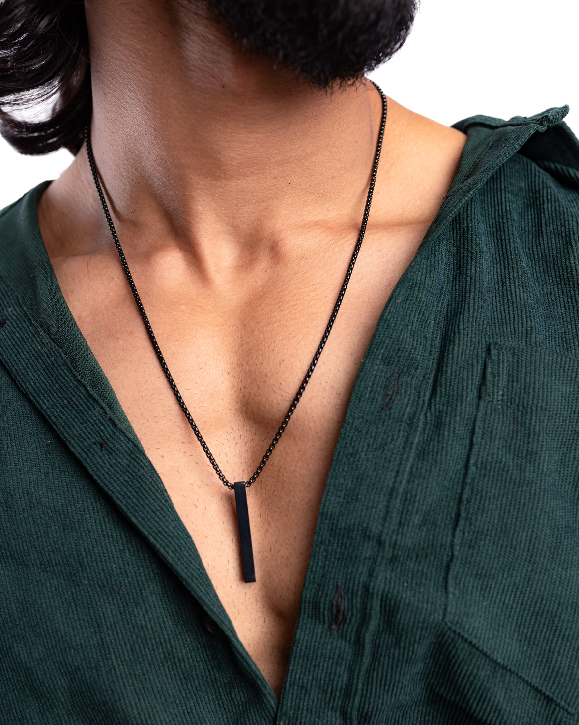 Classic Rectangle Pendant Necklace