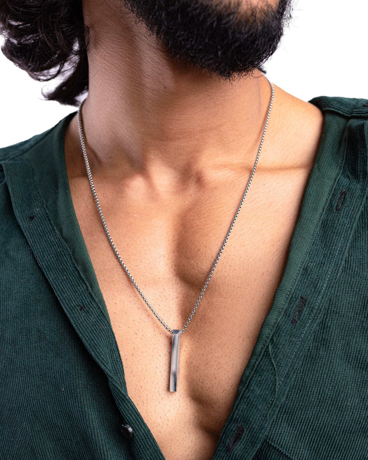 Classic Rectangle Pendant Necklace