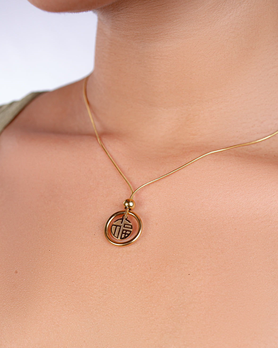 Double Charm Pendant Necklace