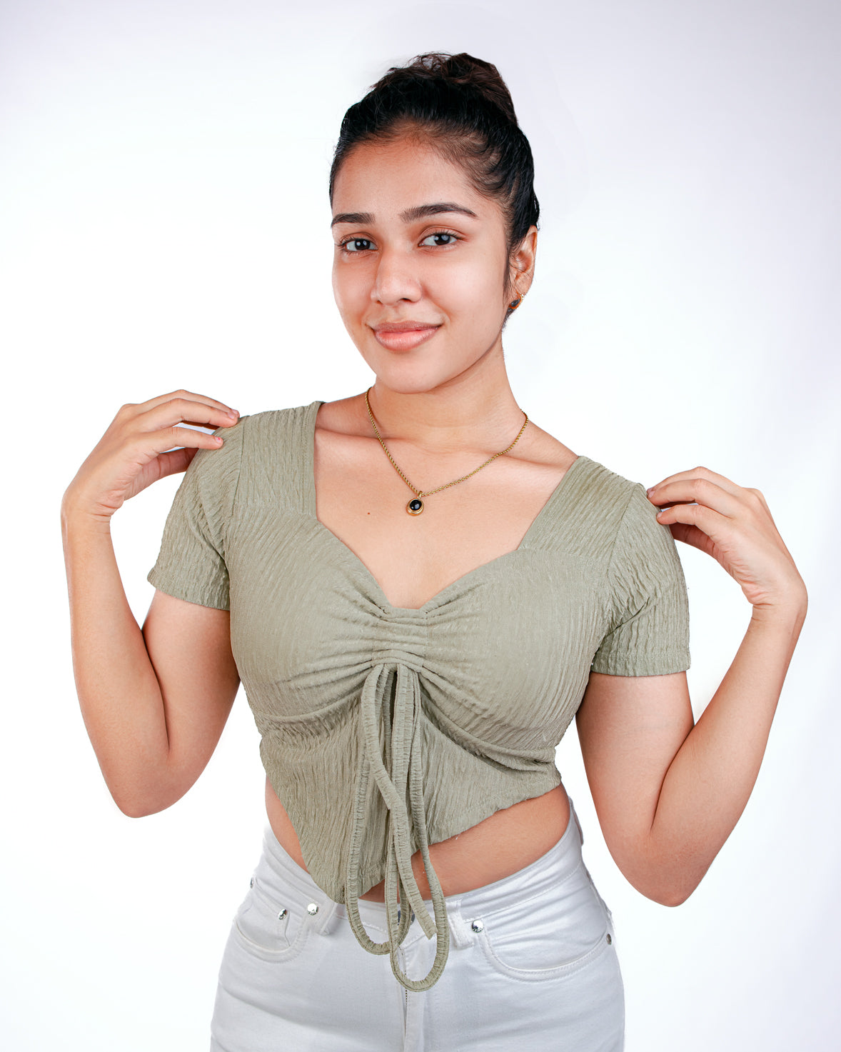 Black Pendant Rope Necklace