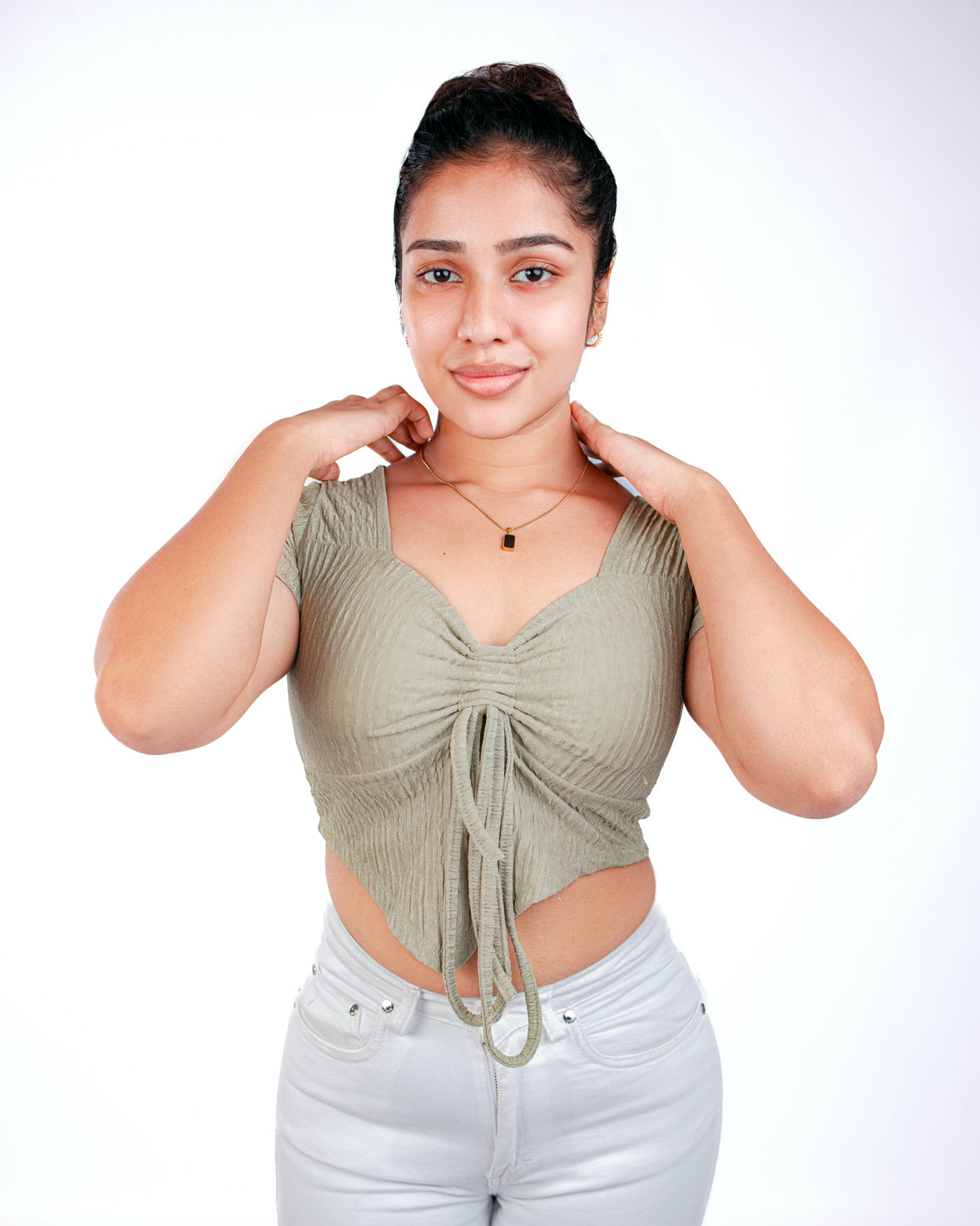 Double Sided Geo Pendant Necklace