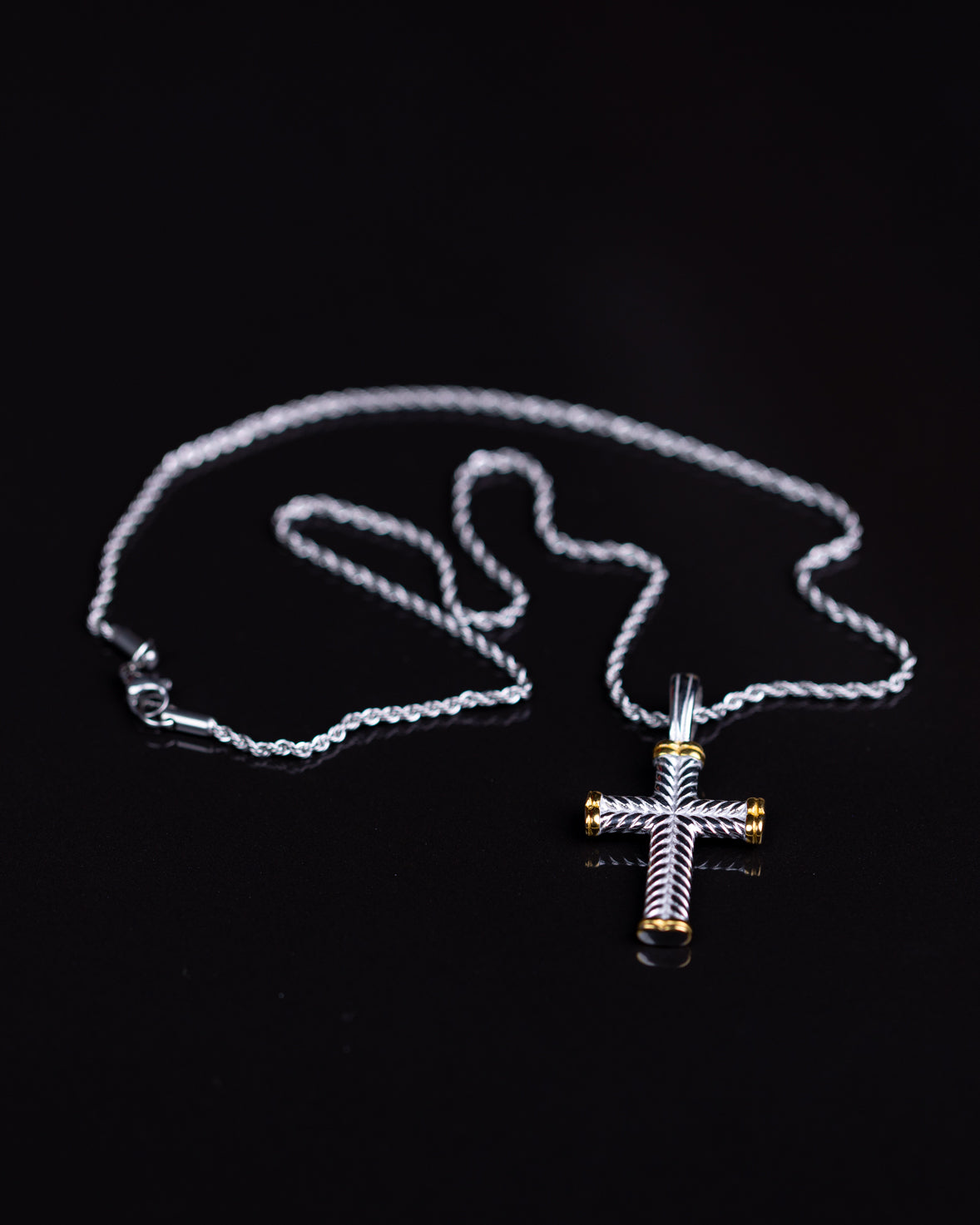 Redefined Rope Cross Necklace