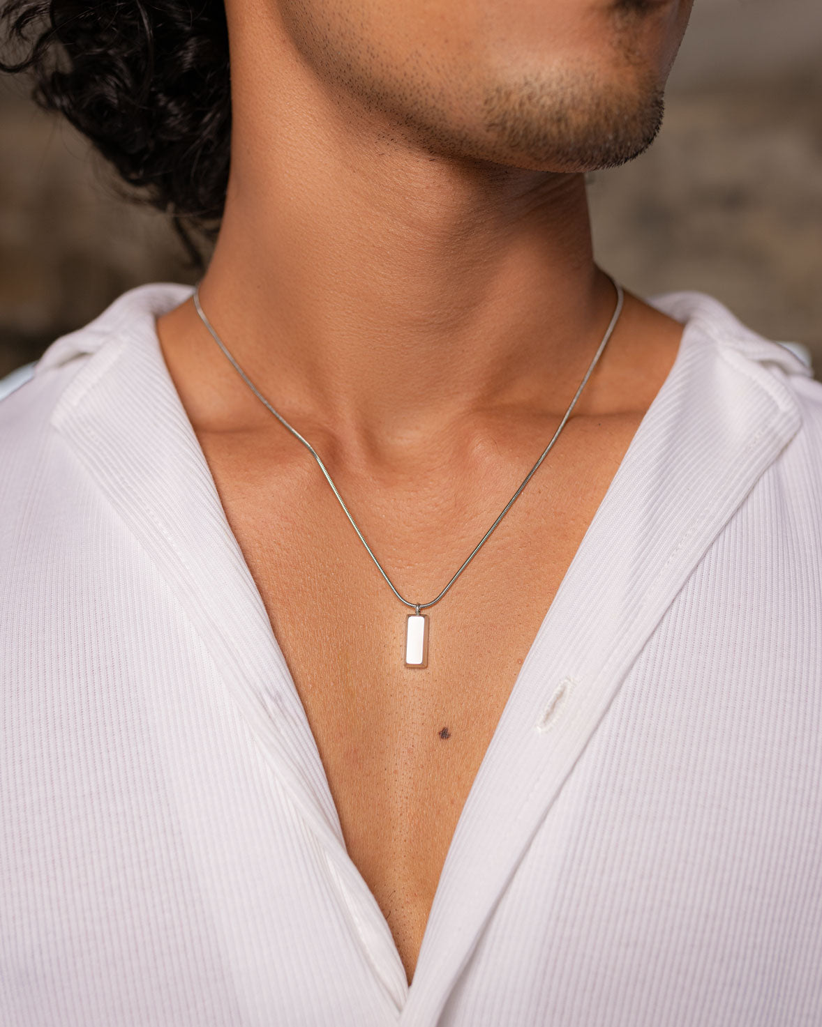 Silver Minimalist Pendant Necklace