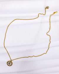 White Shell Moon Necklace