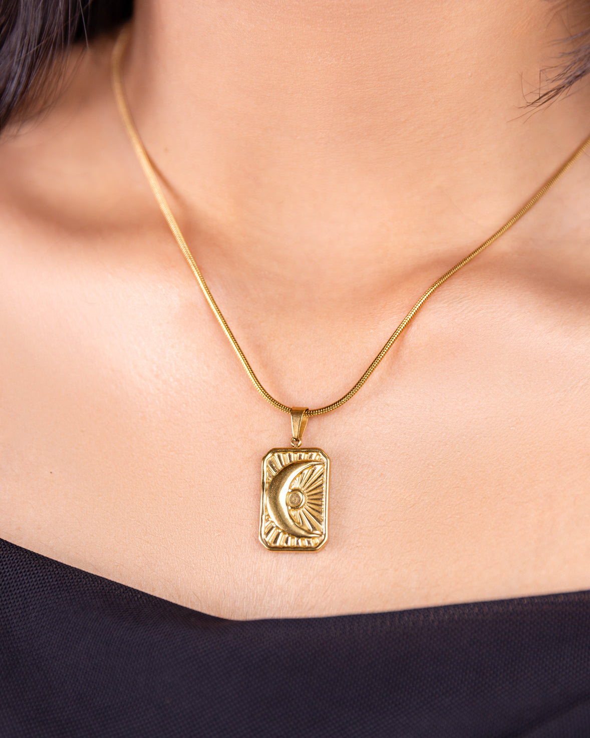 Classic Moon-Stone Necklace