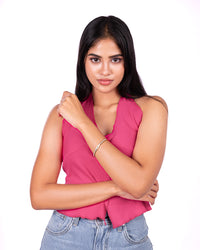 Rhinestone Infinity Love Bangle