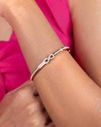 Rhinestone Infinity Love Bangle