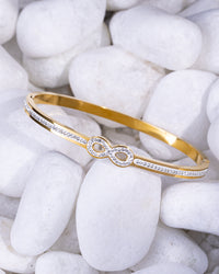 Rhinestone Infinity Love Bangle