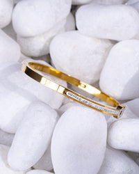 Rhinestone Infinity Love Bangle