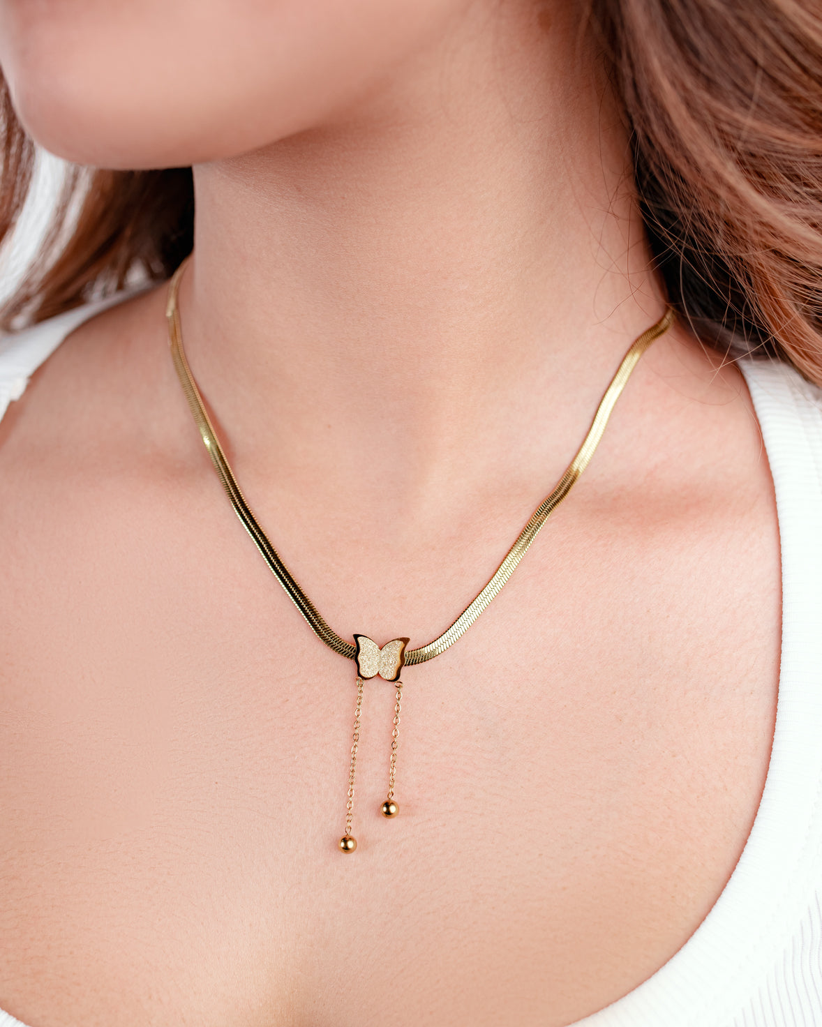 Classic Butterfly Charm Necklace