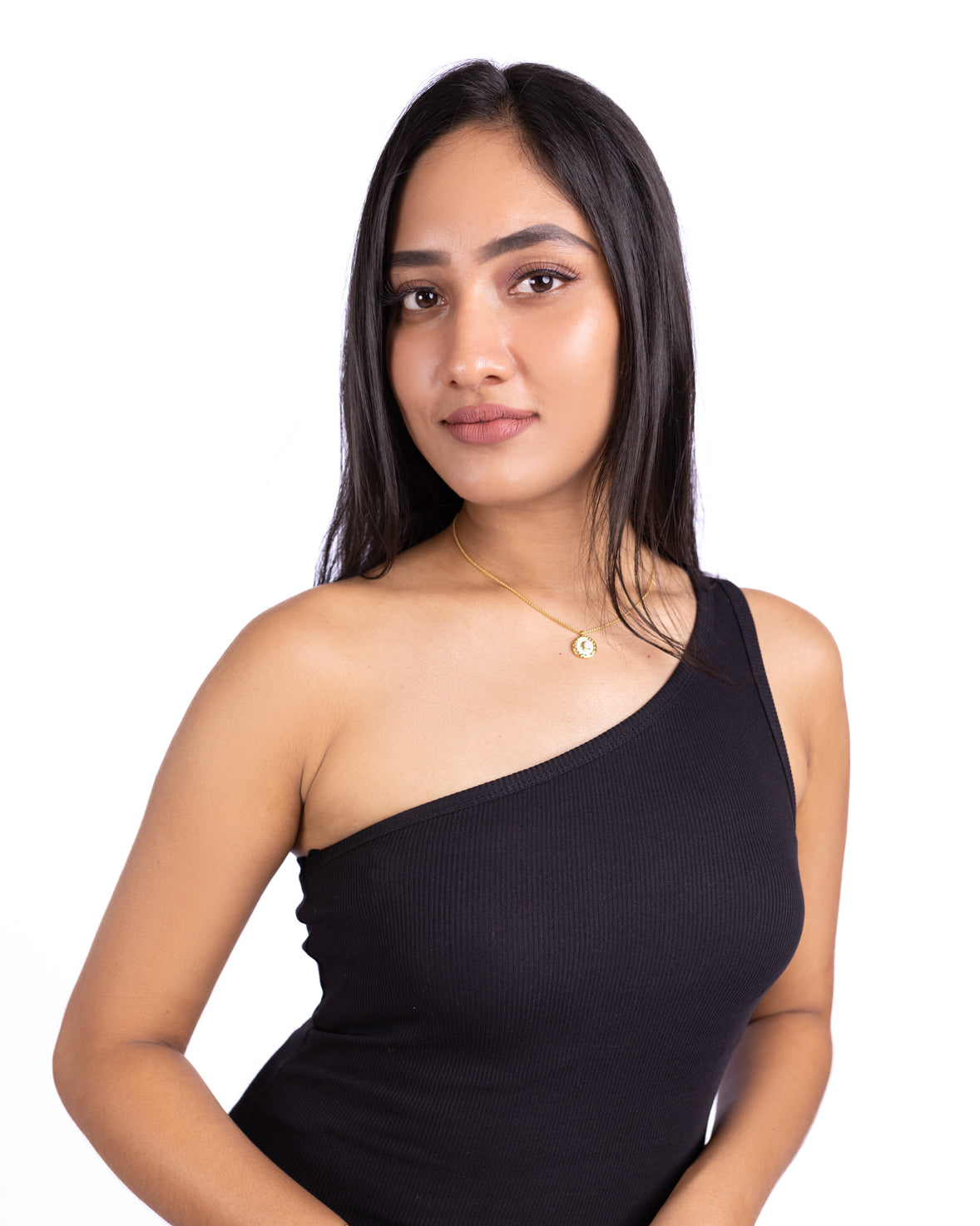 White Shell Moon Necklace