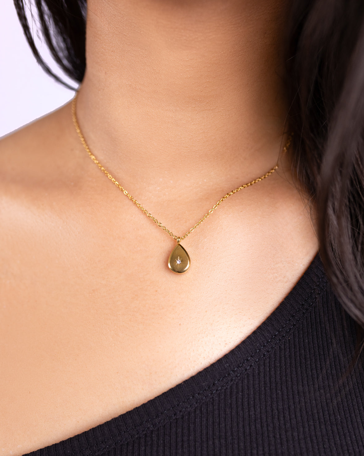 Cubic Water-Drop Necklace