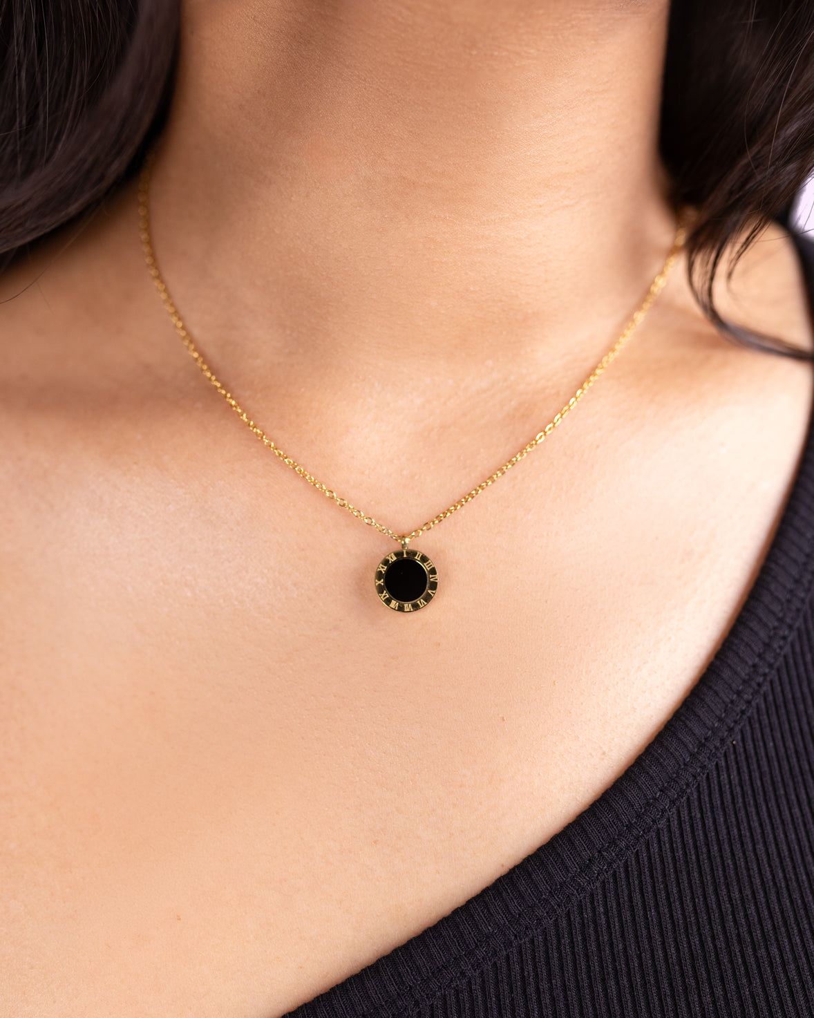 Double Sided Roman Numeral Necklace