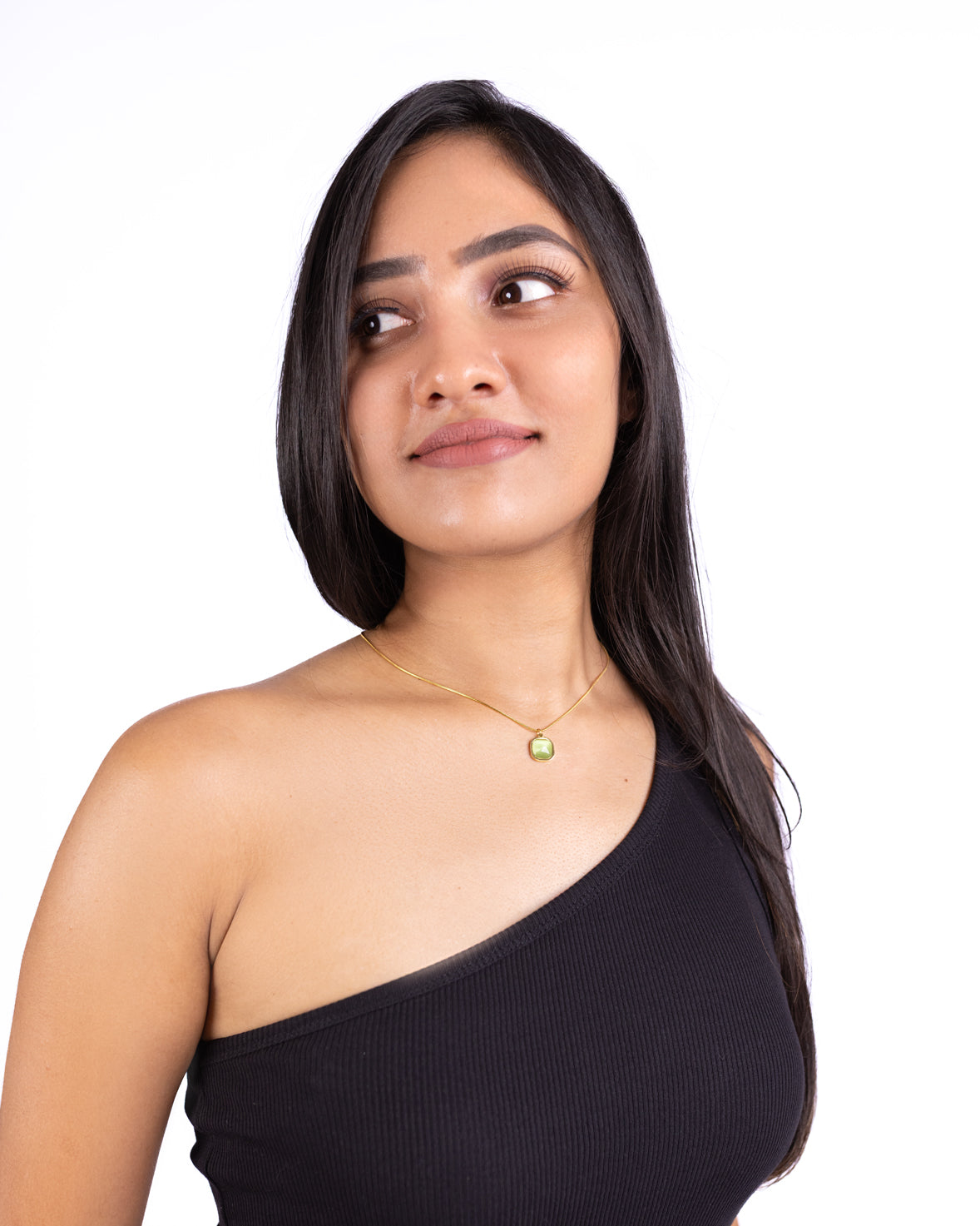 Minimalist Green Pendant Necklace