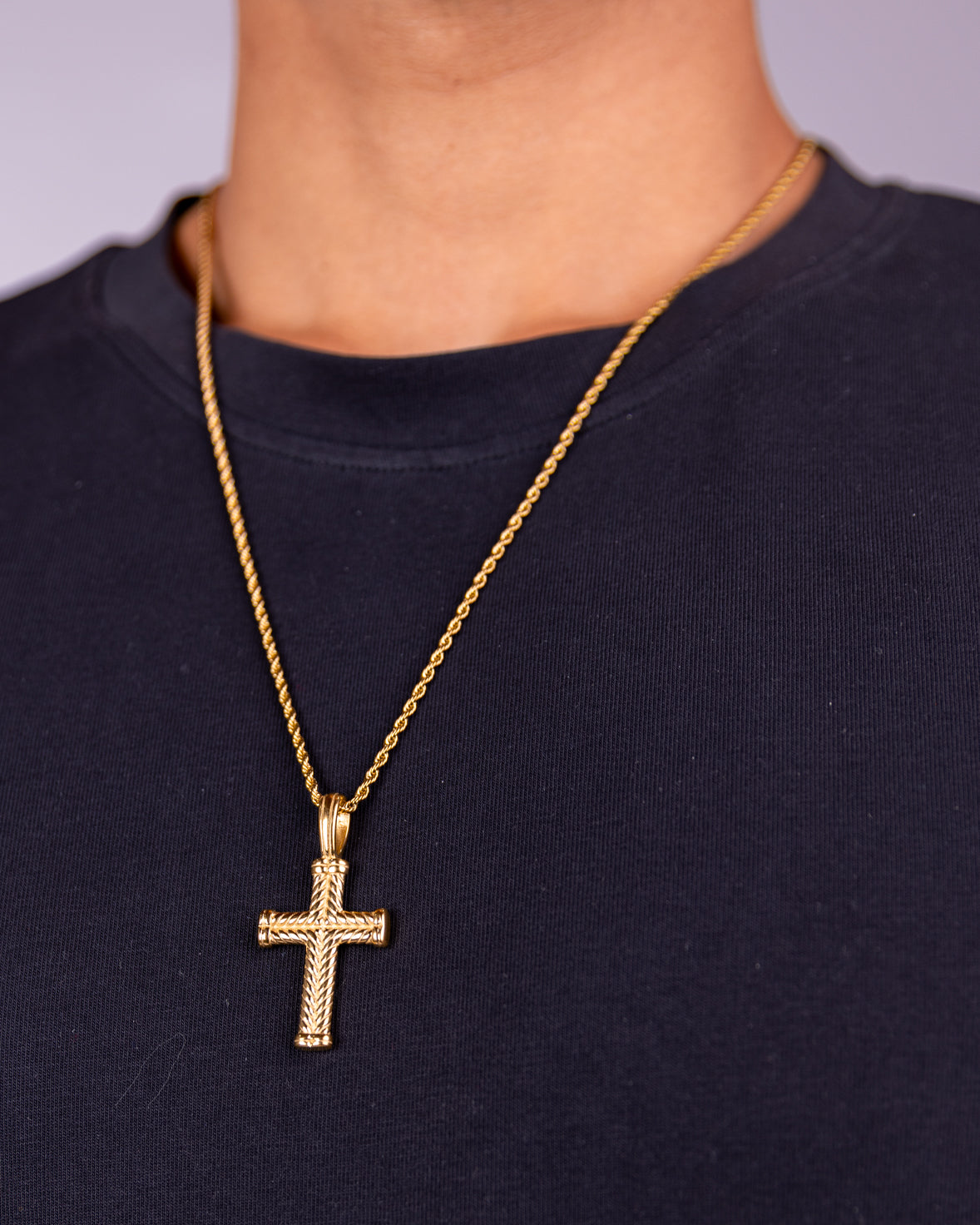 Redefined Rope Cross Necklace