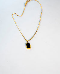 Minimalist Black Pendant Necklace