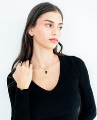 Minimalist Black Pendant Necklace