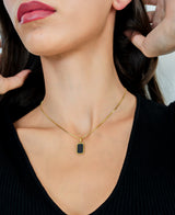 Minimalist Black Pendant Necklace