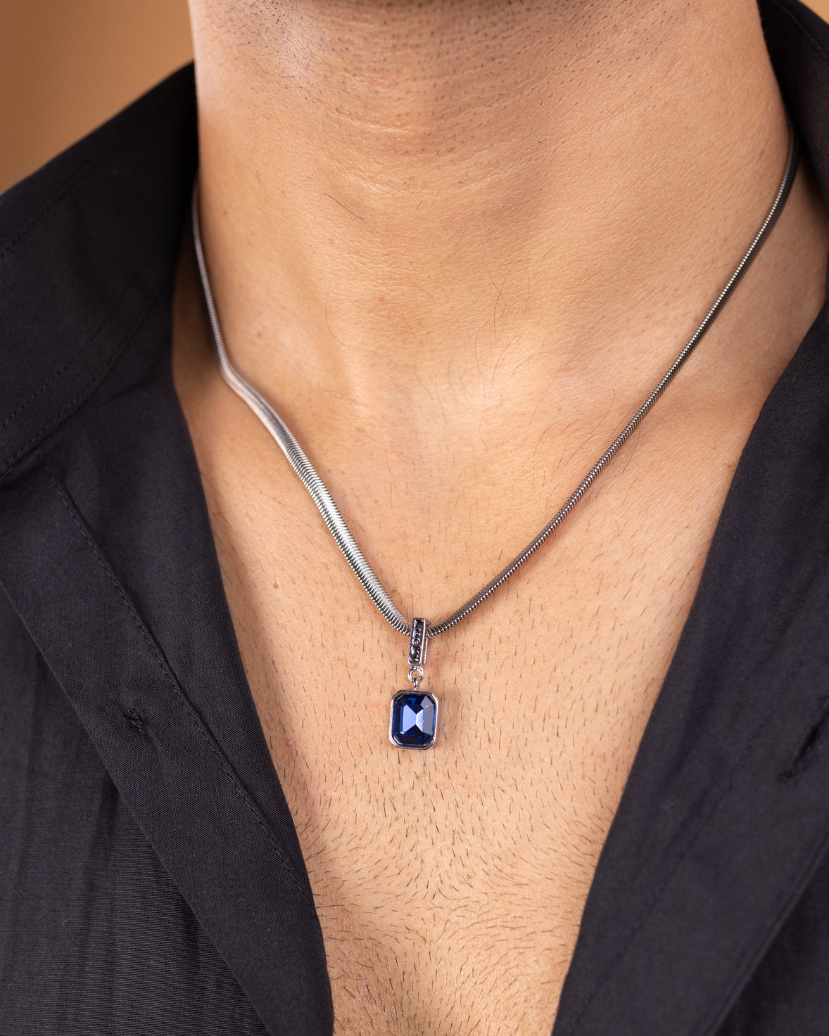 Urban Blue Pendant Necklace