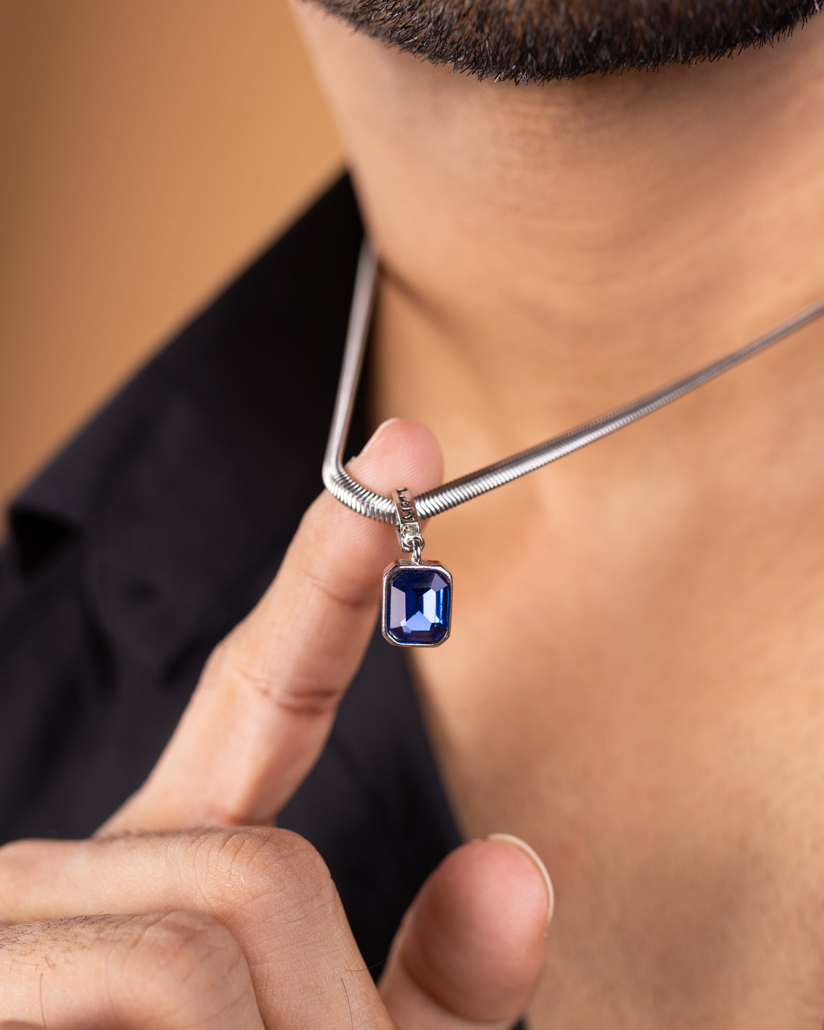 Urban Blue Pendant Necklace
