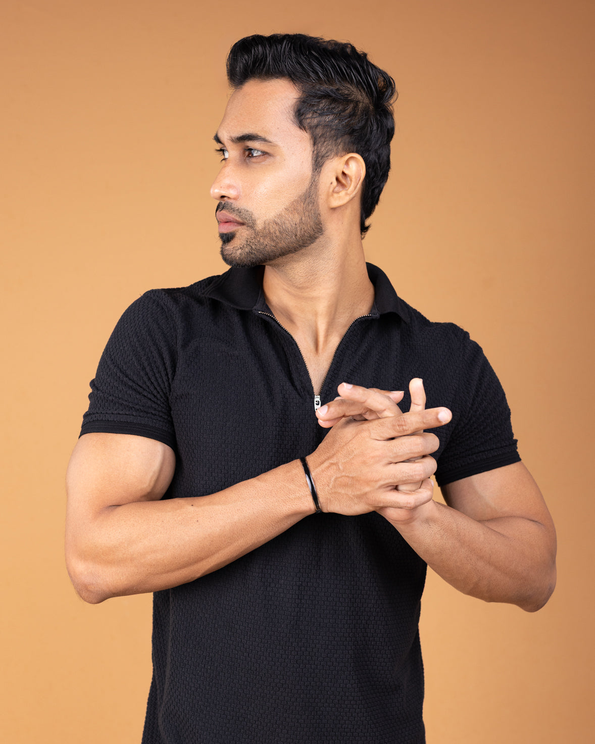 Urban Black Charm Bangle