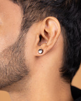 Magnetic Hexagon Black Earring