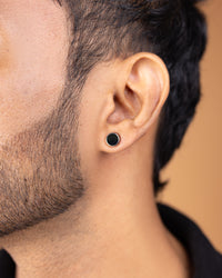 Magnetic Black Stud Earring