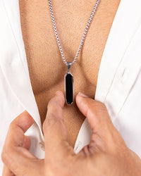 Urban Black Pendant Necklace