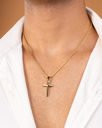 Rope Cross Pendant Necklace