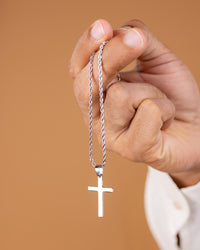 Rope Cross Pendant Necklace