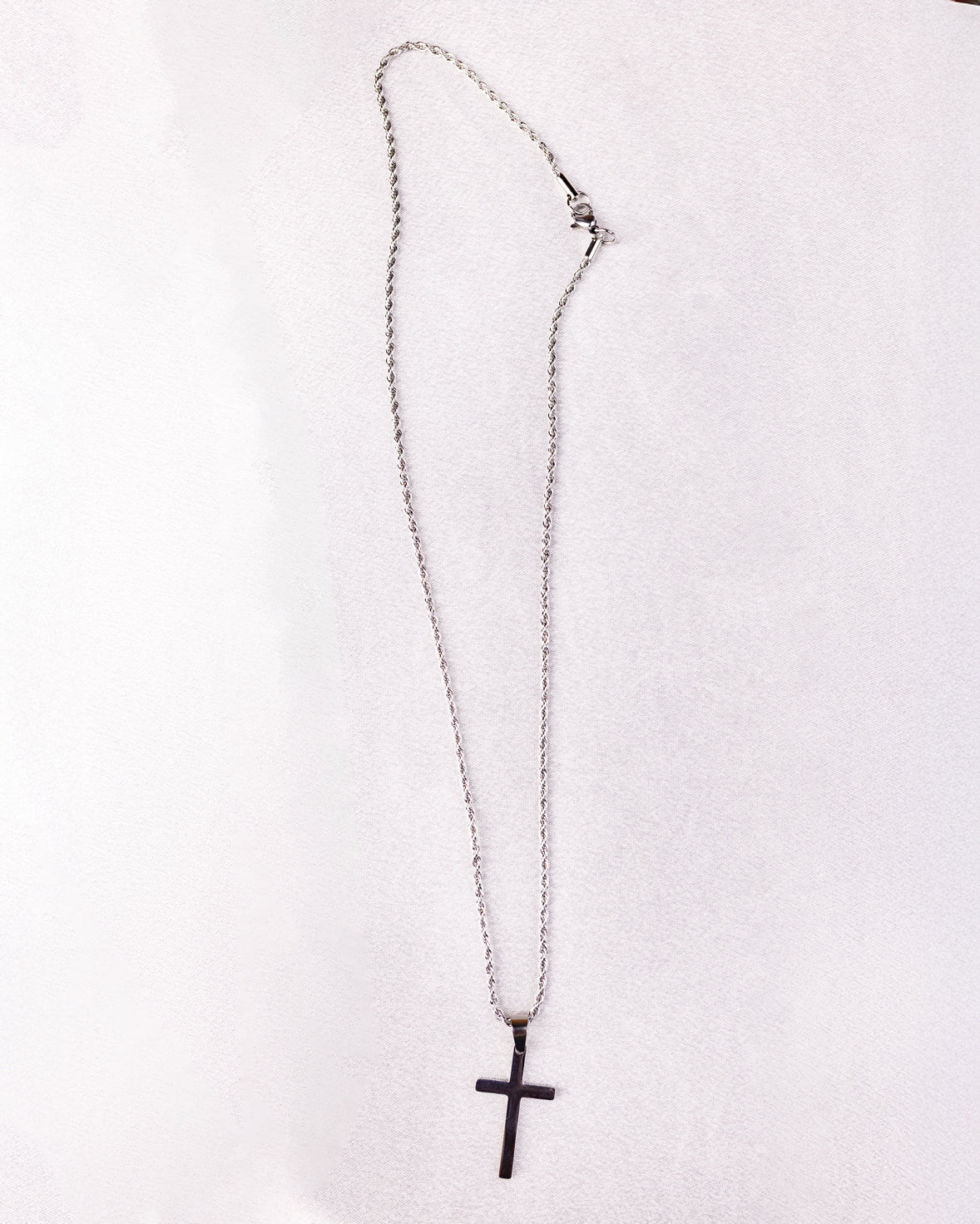 Rope Cross Pendant Necklace