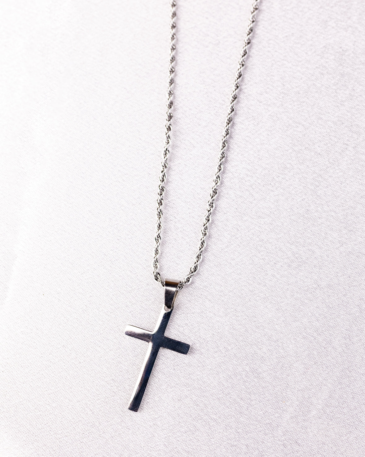 Rope Cross Pendant Necklace
