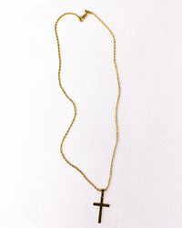 Rope Cross Pendant Necklace
