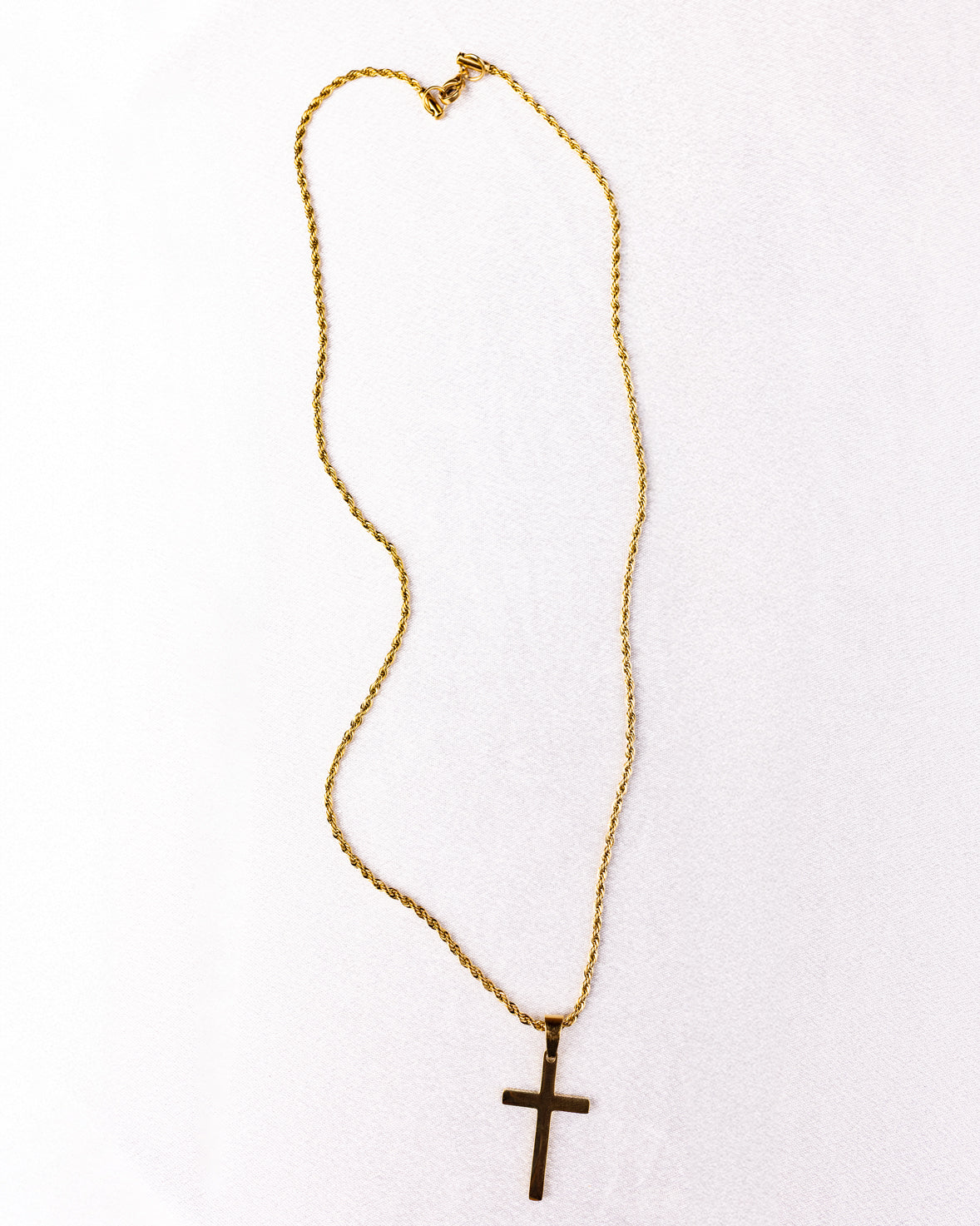 Rope Cross Pendant Necklace