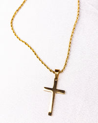 Rope Cross Pendant Necklace