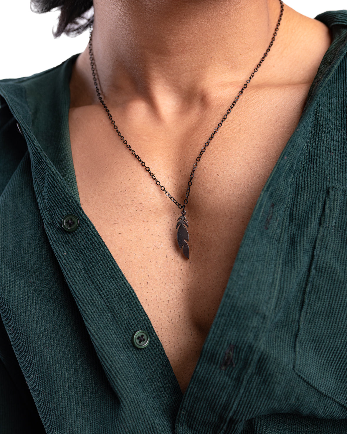 Casual Feather Pendant Necklace