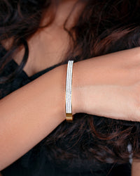 Rhinestone Charm Bangle