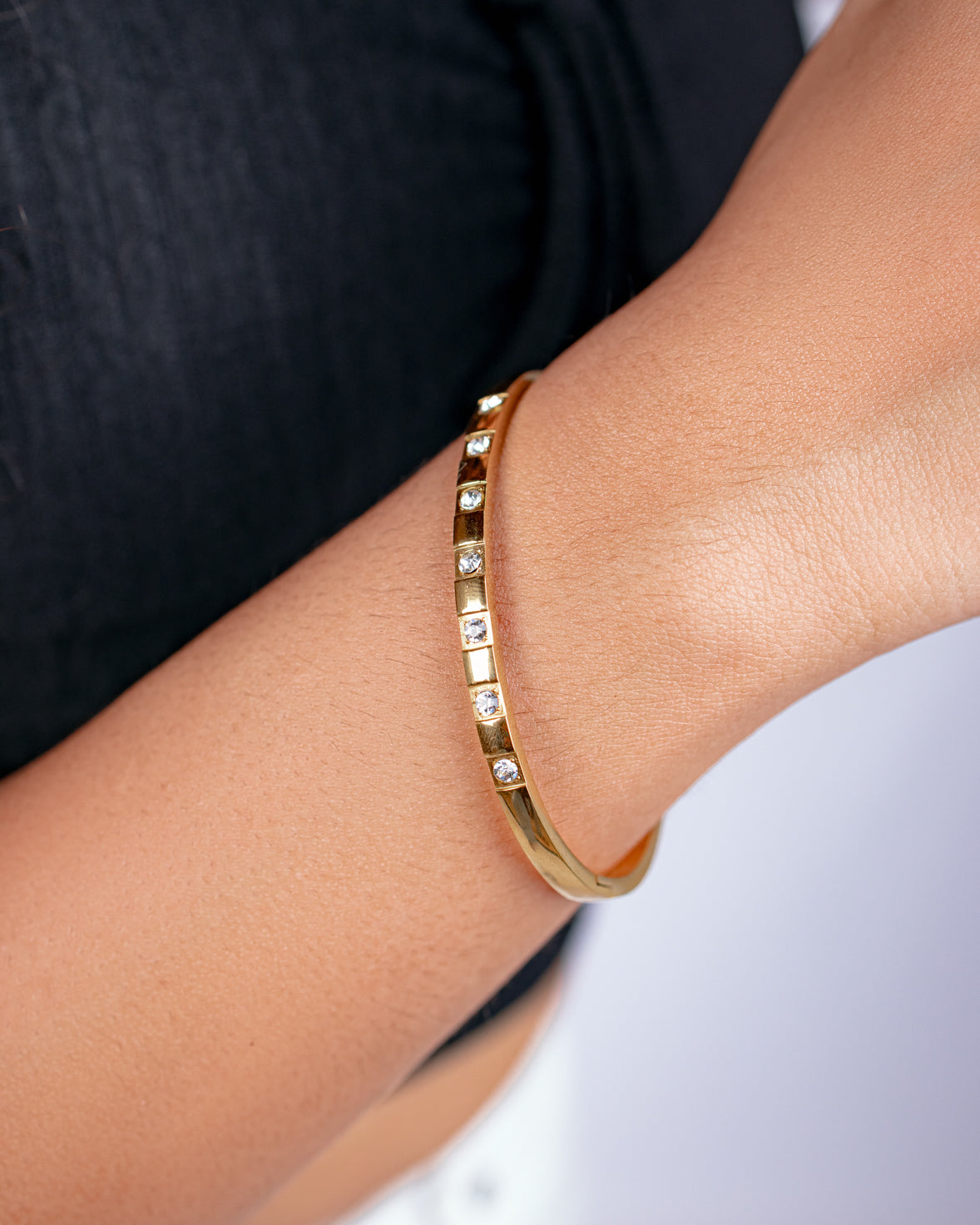 Cubic Zirconia Cuff Bangle