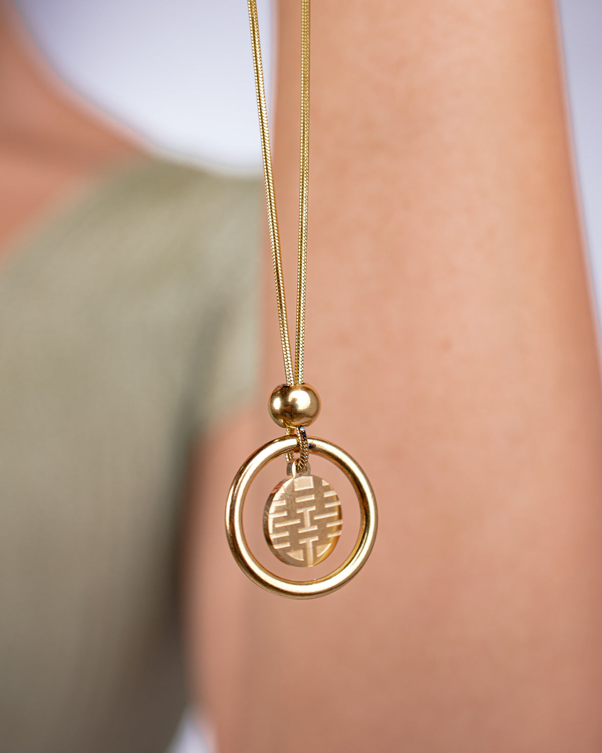 Double Charm Pendant Necklace