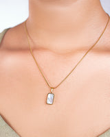 Double Sided Geo Pendant Necklace