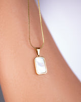 Double Sided Geo Pendant Necklace