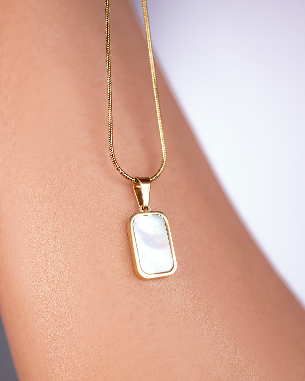 Double Sided Geo Pendant Necklace