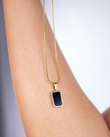 Double Sided Geo Pendant Necklace