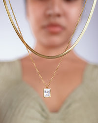 Double Layered Cubic Necklace