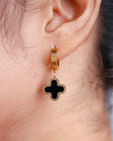 4 Leaf Clover Hoop Earrings
