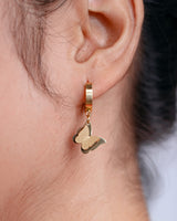 Butterfly Charm Hoop Earrings