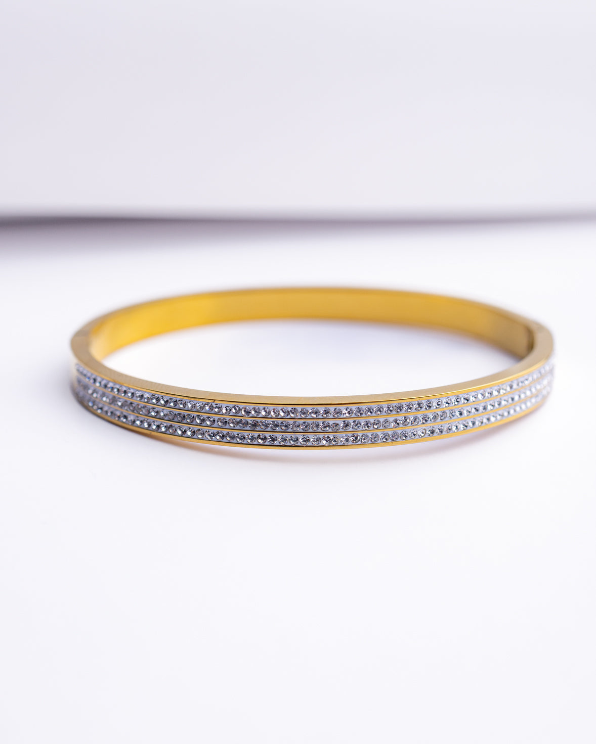 Rhinestone Charm Bangle