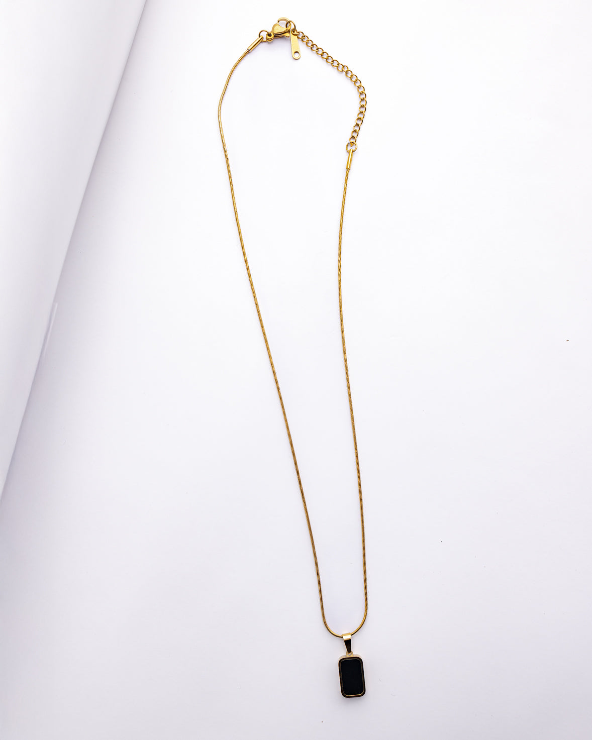 Double Sided Geo Pendant Necklace