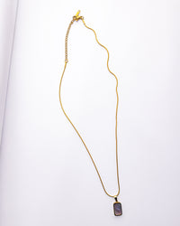 Double Sided Geo Pendant Necklace