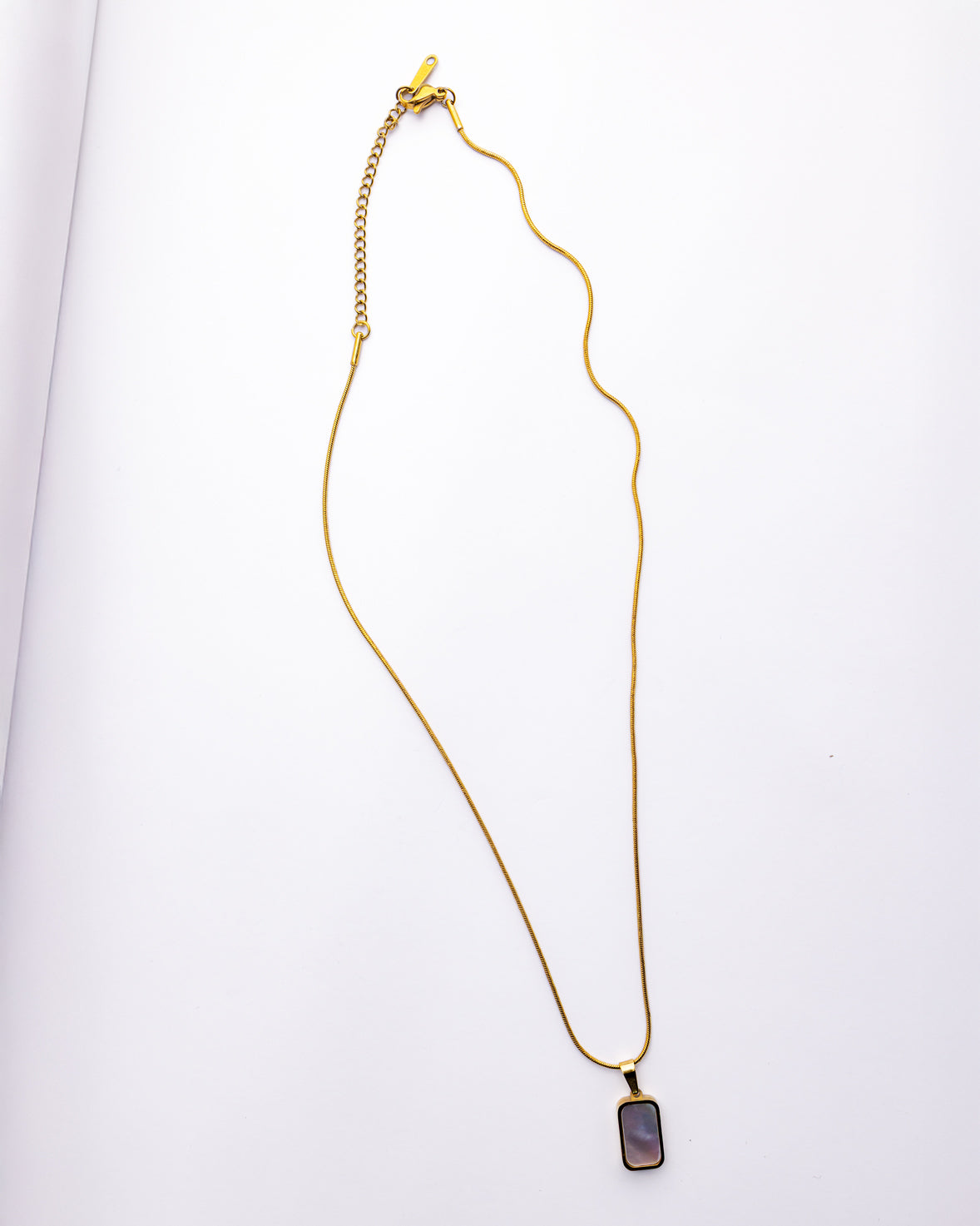 Double Sided Geo Pendant Necklace